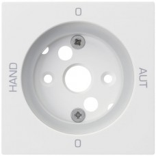 Frontplatte 0-Aut-0-Hand weiss kallysto 60x60 für Drehschalter