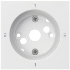 Frontplatte 1-2-1-2 weiss kallysto 60x60 für Drehschalter