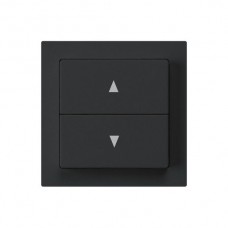 Frontset kallysto 60×60 schwarz für Storenschalter/taster 2-fach