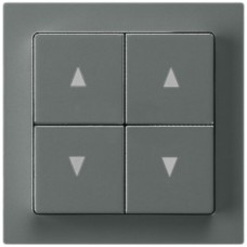 Frontset kallysto 60×60 mm anthrazit für Storenschalter/taster 4-fach