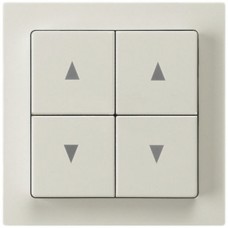 Frontset kallysto 60×60 mm hellgrau für Storenschalter/taster 4-fach