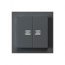 Frontset kallysto anthrazit, mit 2 Linsen, 60×60mm