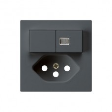 Frontset kallysto 60×60 anthrazit, mit Kinderschutz und 1 Linse S1/T13