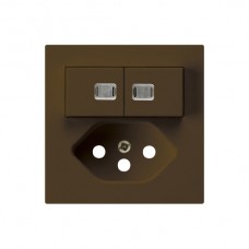 Frontset kallysto 60×60 braun mit 2 Linsen für Kleinkombi S1/T13