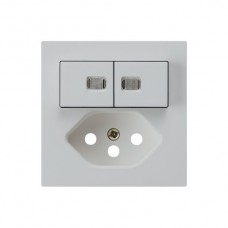 Frontset kallysto 60×60 hellgrau mit 2 Linsen für Kleinkombi S1/T13