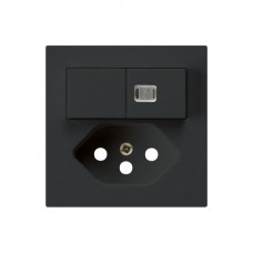 Frontset kallysto 60×60 schwarz mit 1 Linse für Kleinkombi S1/T13