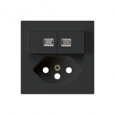 Frontset kallysto 60×60 schwarz mit 2 Linsen für Kleinkombi S1/T13