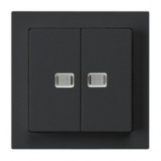 Frontset kallysto schwarz mit 2 Linsen, 60×60mm