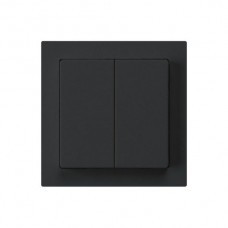 Frontset kallysto schwarz 60x60mm Doppeldruckknopf