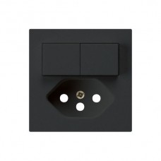 Frontset kallysto schwarz 60x60mm Shutter für Gr.I,1/T13