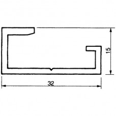 Klemmschiene Alu 32x15mm L.6m