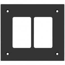 Montageplatte Hager FLF 3/5 1×2 Aluminium eloxiert schwarz 100x112.5mm 2xGr.I