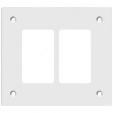 Montageplatte Hager FLF 3/5 1×2 Aluminium eloxiert weiss 100x112.5mm 2xGr.I