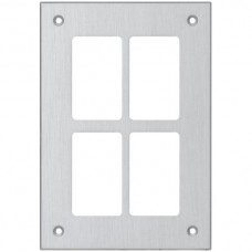 Montageplatte Hager FLF 3/5 2×2 Aluminium eloxiert natur 162.5x112.5mm 4xGr.I