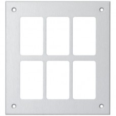 Montageplatte Hager FLF 3/5 2×3 Aluminium eloxiert natur 162.5x150mm 6xGr.I
