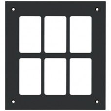 Montageplatte Hager FLF 3/5 2×3 Al eloxiert schwarz 162.5x150mm 6xGr.I