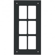 Montageplatte Hager FLF 3/5 3×2 Aluminium eloxiert schwarz 225x112.5mm 6xGr.I