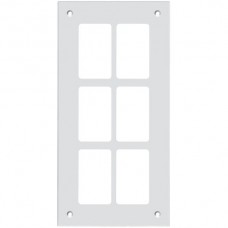 Montageplatte Hager FLF 3/5 3×2 Aluminium eloxiert weiss 225x112.5mm 6xGr.I