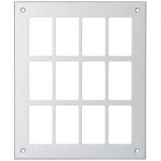 Montageplatte Hager FLF 3/5 3×4 Aluminium eloxiert natur 225x187.5mm 12xGr.I