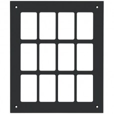 Montageplatte Hager FLF 3/5 3×4 Al eloxiert schwarz 225x187.5mm 12xGr.I