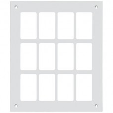 Montageplatte Hager FLF 3/5 3×4 Aluminium eloxiert weiss 225x187.5mm 12xGr.I