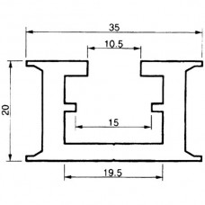 Profilschiene Almatec 35×20mm L=3m