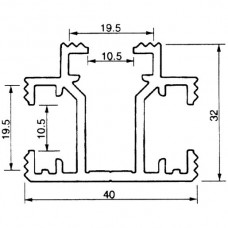 Pr-Schiene Almatec 40x32mm Länge 6m