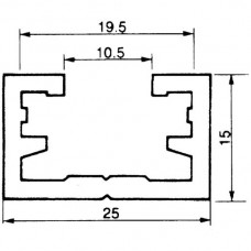Befestigungsschiene ALMA 25×15mm L=3m