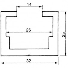 Profilschiene Almatec Alu 32x25mm Länge 3m
