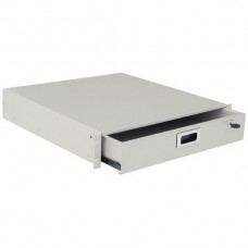 Schublade 19" universal ausziehbar 2HE mit Schloss 460x465mm