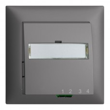 UP-Anschlussdose FTTH EDIZIOdue FH 1×LC APC Duplex FMI dunkelgrau UP-Anschlussdose FTTH EDIZIOdue FH 1×LC APC Duplex FMI dunkelgrau