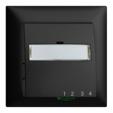 UP-Anschlussdose FTTH EDIZIOdue FH 1×LC APC Duplex FMI schwarz UP-Anschlussdose FTTH EDIZIOdue FH 1×LC APC Duplex FMI schwarz