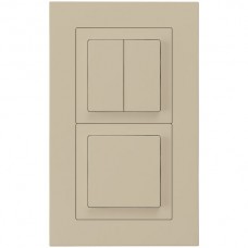 UP-Kombi I-I 1/1L+3/1L beige kallysto.pro 10A 154x94mm