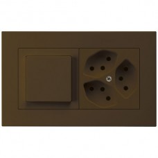 UP-Kombi I-I 3/1L+3xT13 braun kallysto.pro 10A 94x154mm horizontal UP-Kombi I-I 3/1L+3xT13 braun kallysto.pro 10A 94x154mm horizontal