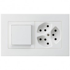 UP-Kombi I-I 3/1L+3xT13 weiss kallysto.pro 10A 94x154mm horizontal