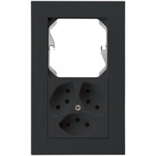 UP-Kombi I-I leer+3xT13 schwarz kallysto.pro 10A 154x94mm