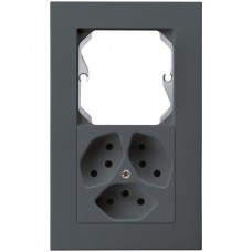 UP-Kombi I-I leer+3xT13 anthrazit kallysto.pro 10A 154x94mm