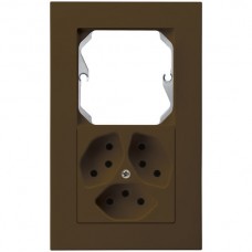 UP-Kombi I-I leer+3xT13 braun kallysto.pro 10A 154x94mm