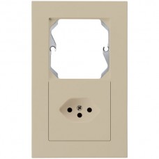UP-Kombi I-I leer+T13 beige kallysto.pro 10A 154x94mm