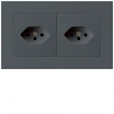 UP-Kombination Hager kallysto.pro Gr.I-I, horizontal, 2×Typ 13 anthrazit