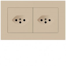 UP-Kombination Hager kallysto.pro Gr.I-I, horizontal, 2×Typ 13 beige
