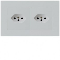 UP-Kombination Hager kallysto.pro Gr.I-I, horizontal, 2×Typ 13 lichtgrau