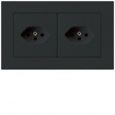 UP-Kombination Hager kallysto.pro Gr.I-I, horizontal, 2×Typ 13 schwarz