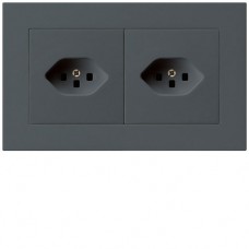 UP-Kombination Hager kallysto.pro Gr.I-I, horizontal, 2×Typ 23 anthrazit