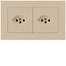 UP-Kombination Hager kallysto.pro Gr.I-I, horizontal, 2×Typ 23 beige