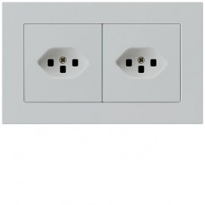 UP-Kombination Hager kallysto.pro Gr.I-I, horizontal, 2×Typ 23 lichtgrau