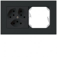 UP-Kombination Hager kallysto.pro Gr.I-I, horizontal, 3×Typ 13 + leer schwarz