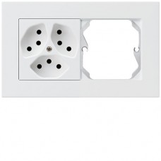 UP-Kombination Hager kallysto.pro Gr.I-I, horizontal, 3×Typ 13 + leer weiss