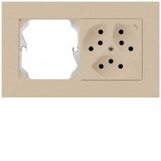 UP-Kombination Hager kallysto.pro Gr.I-I, horizontal, leer + 3×Typ 13S beige UP-Kombination Hager kallysto.pro Gr.I-I, horizontal, leer + 3×Typ 13S beige