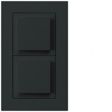 UP-Kombination Hager kallysto.pro Gr.I-I, vertikal, 2×Impulstaster schwarz UP-Kombination Hager kallysto.pro Gr.I-I, vertikal, 2×Impulstaster schwarz